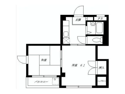 ドリーム野中(2K/3階)の間取り写真