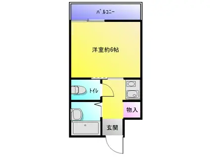 アンジュYAO(1K/1階)の間取り写真