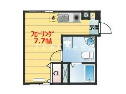 グリーンスタイリオ西尾久(ワンルーム/3階)の間取り写真
