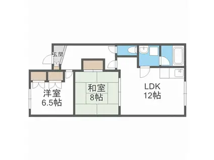 KYハウス(2LDK/3階)の間取り写真