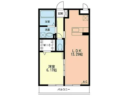 パストラルポート(1LDK/1階)の間取り写真