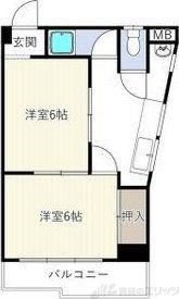 末広ビル(2K/3階)の間取り写真