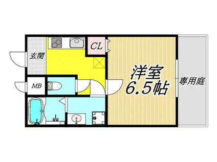 クレールトキワ(1K/1階)の間取り写真