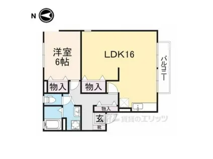 アネシスD(1LDK/2階)の間取り写真