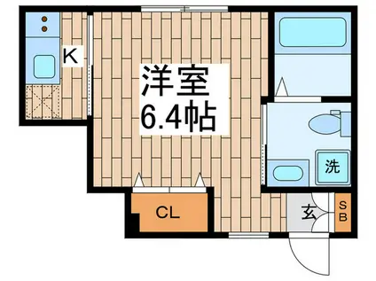 ヴィラフローレンス戸越銀座(1K/1階)の間取り写真