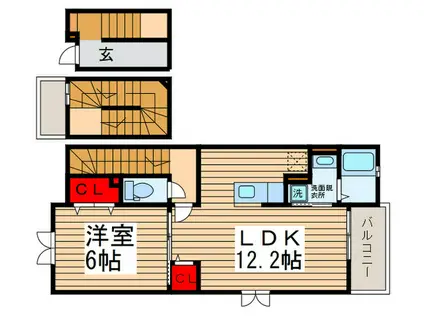 サンリット・オークIV(1LDK/3階)の間取り写真
