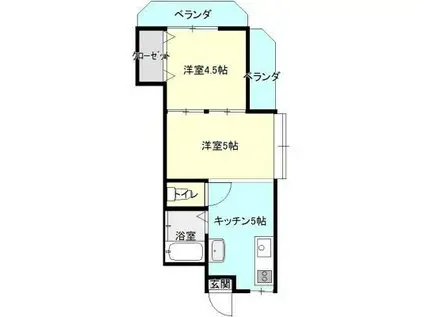 第百マンション(ワンルーム/3階)の間取り写真