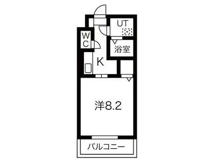 マックス河原町(1K/3階)の間取り写真