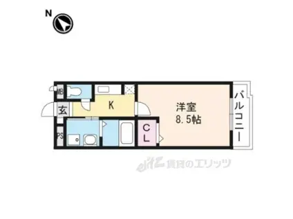 PROMENADE FUJI(1K/1階)の間取り写真