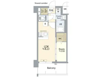 エスプレイス名古屋神宮前(1LDK/3階)の間取り写真