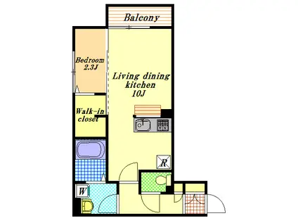 コンフォートN・妙典(1LDK/1階)の間取り写真