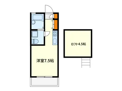 サウススプリング(ワンルーム/1階)の間取り写真
