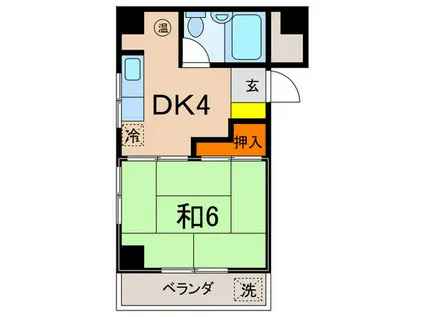 桜井ビル(1DK/5階)の間取り写真