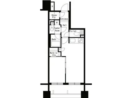 パークアクシス大塚(1LDK/12階)の間取り写真