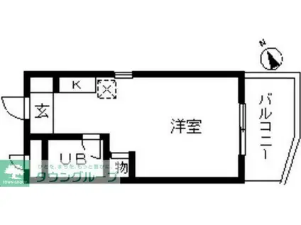 TOP五反野第3(ワンルーム/1階)の間取り写真