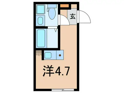 THE SANCTUS 品川 サウス(ワンルーム/3階)の間取り写真