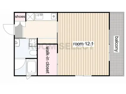 リバーフロントレジデンス(1K/3階)の間取り写真