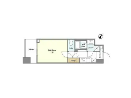 ナーベルお茶の水(1K/7階)の間取り写真