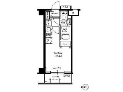 パークアクシス蒲田壱番館(ワンルーム/7階)の間取り写真