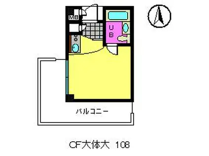 JR阪和線 日根野駅 徒歩33分 5階建 築37年(ワンルーム/5階)の間取り写真