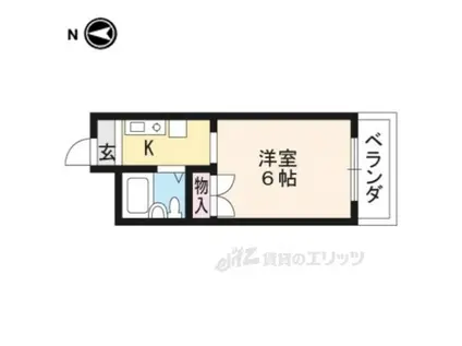 なごみハイツ(ワンルーム/4階)の間取り写真