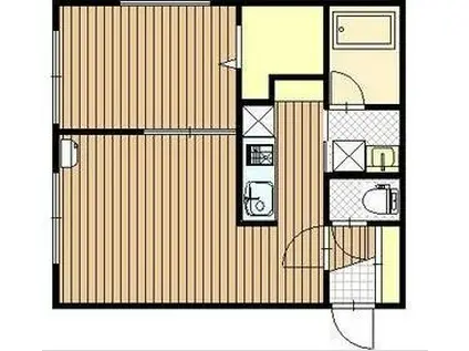 NEXUS環状通東(1LDK/3階)の間取り写真