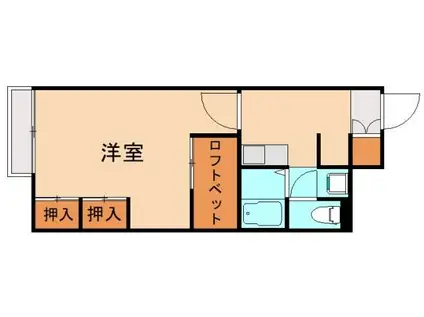 レオパレスMステージ(1K/2階)の間取り写真