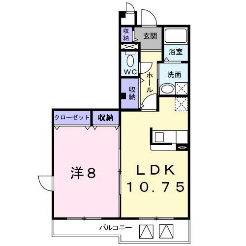 サンリット ガーデン(1LDK/3階)の間取り写真