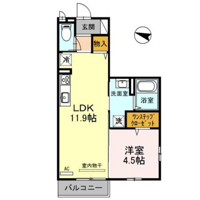 YU参番館(1LDK/1階)の間取り写真