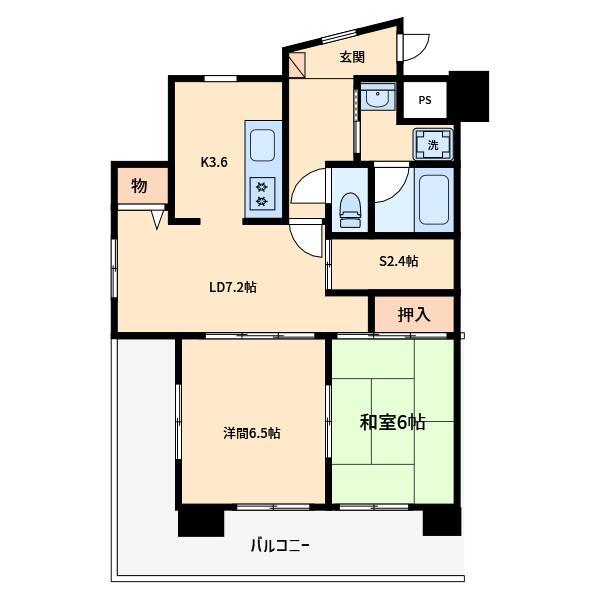 ラフィーネ篠崎(2SLDK/5階)の間取り写真