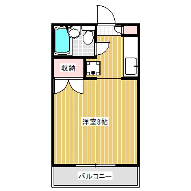 第2ハイツコトブキ(1K/3階)の間取り写真