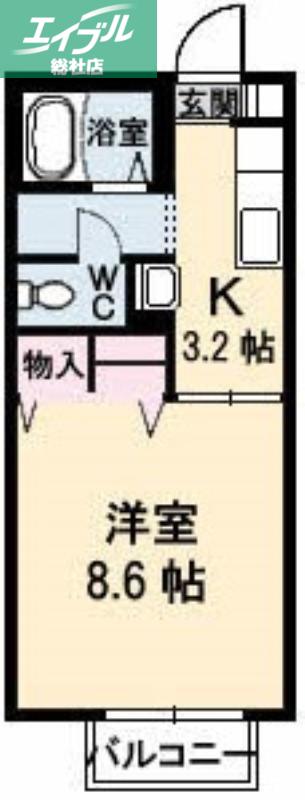 杉乃子ハイム(1K/1階)の間取り写真