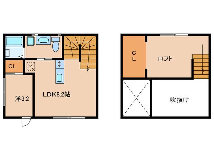 ESPRESSO稲沢(1LDK/2階)の間取り写真