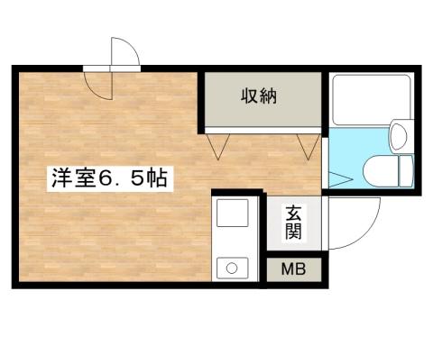 エスポアールミード(ワンルーム/2階)の間取り写真