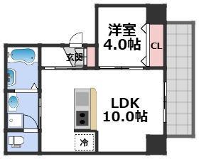 フォーゼ舟橋町(1LDK/7階)の間取り写真