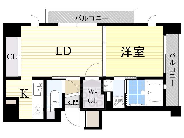 ルグラン弐番館(1LDK/3階)の間取り写真