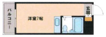 REV35(ワンルーム/4階)の間取り写真