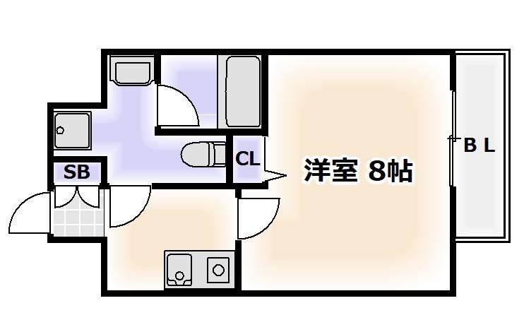 SERENITE難波西(1K/10階)の間取り写真