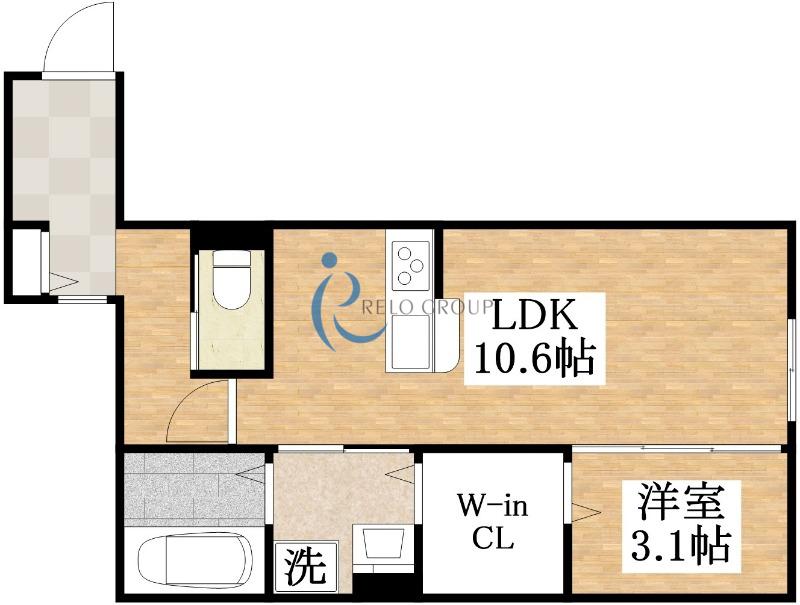 ADONIS COURT PARTⅡ(1LDK/3階)の間取り写真