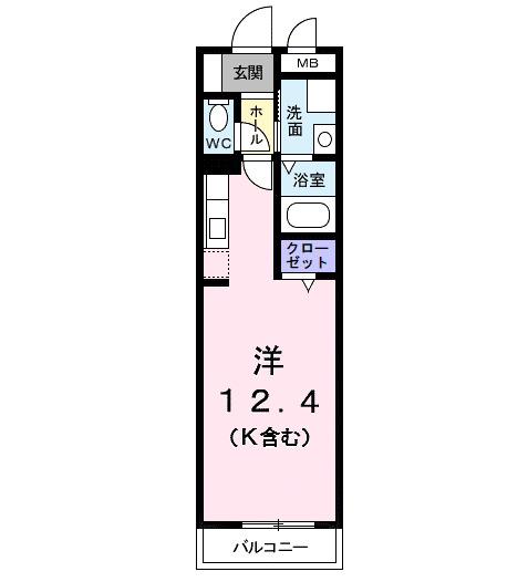 ライズ・インハウス(ワンルーム/4階)の間取り写真