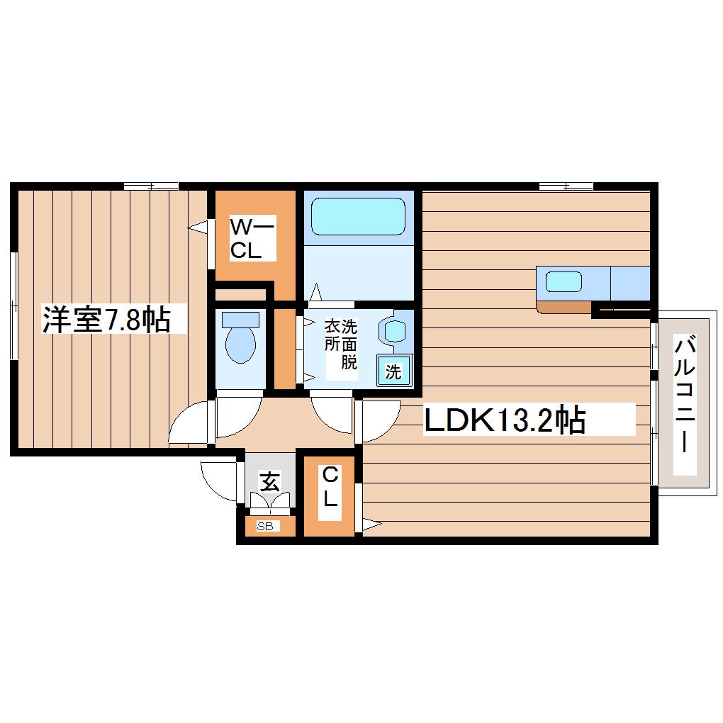 PLEMIER(1LDK/1階)の間取り写真