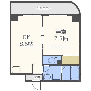 レクシア新大阪(1DK/3階)の間取り写真