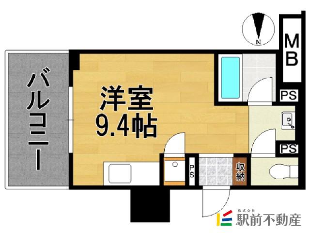 レジディア西新(ワンルーム/8階)の間取り写真