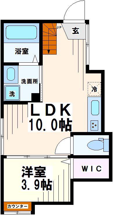 千歳烏山ヴィレッジN(1LDK/3階)の間取り写真