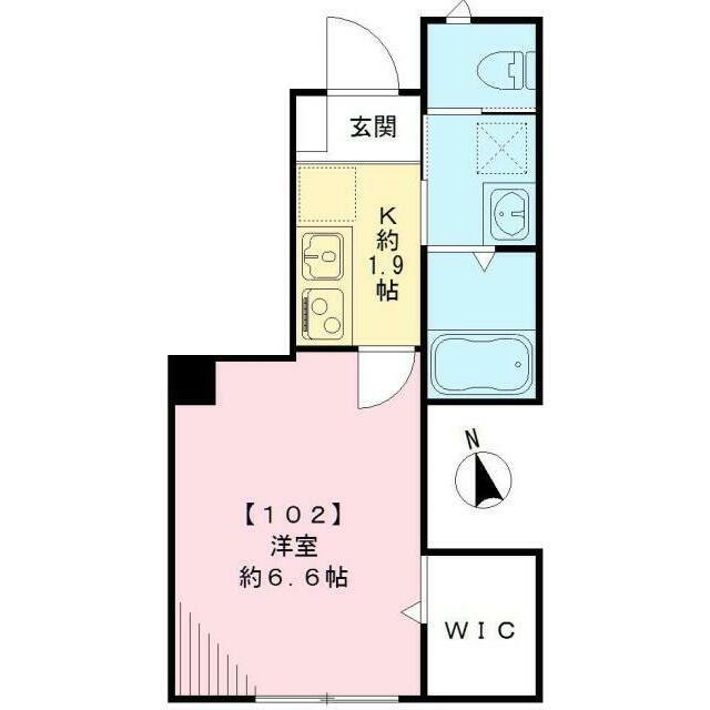 OSKビル(1K/1階)の間取り写真