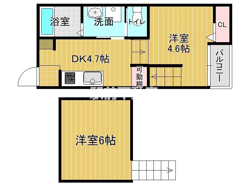 DREAM STAGE 姪浜LATRAR(1DK/2階)の間取り写真