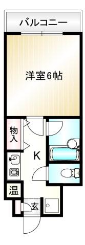 AD宮前平2号館(1K/1階)の間取り写真