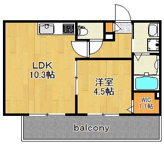 グランメゾン篠原台(1LDK/1階)の間取り写真