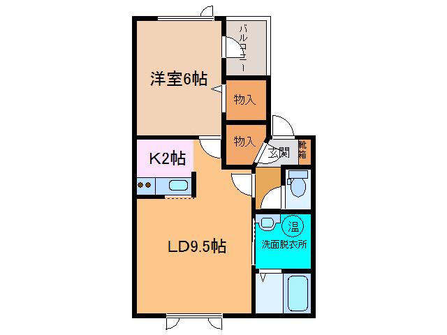 PIENO(1LDK/1階)の間取り写真