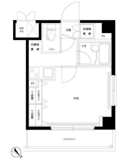 ルーブル小石川弐番館(1K/2階)の間取り写真